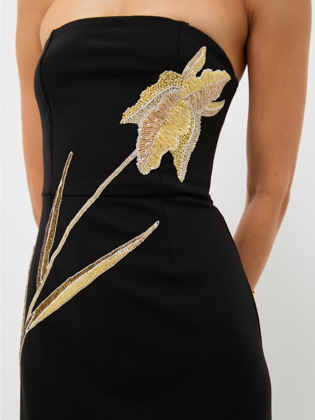 Nwt Staud Brooke Bandeau Embellished Dress